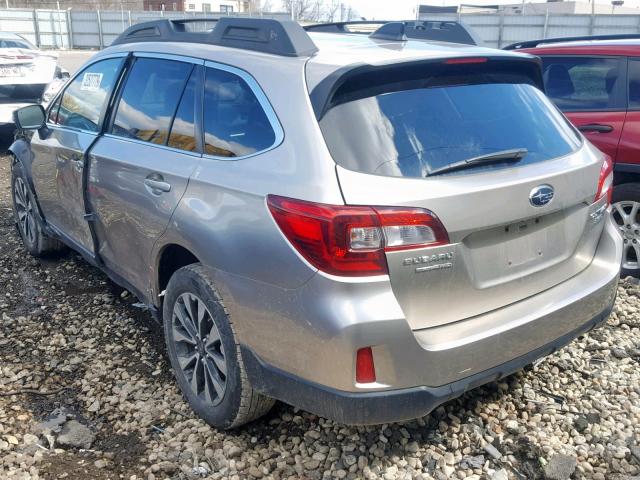 4S4BSENC5G3342955 - 2016 SUBARU OUTBACK 3. BROWN photo 3