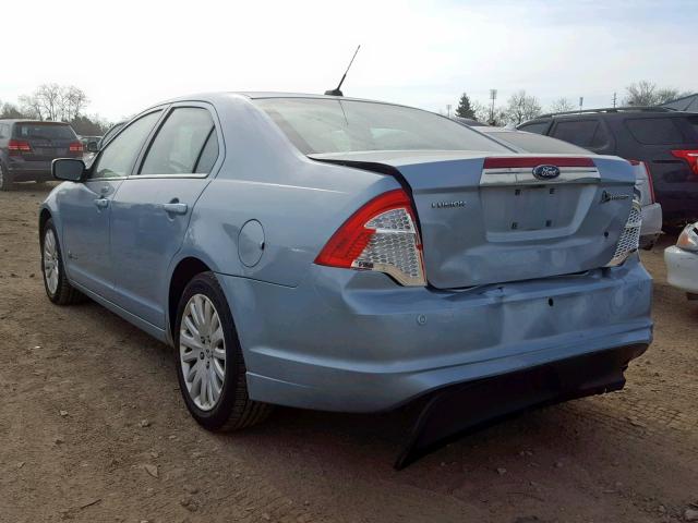 3FADP0L31AR182978 - 2010 FORD FUSION HYB BLUE photo 3