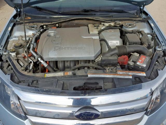 3FADP0L31AR182978 - 2010 FORD FUSION HYB BLUE photo 7