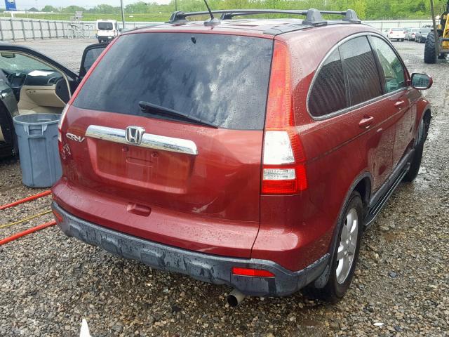 JHLRE38707C033233 - 2007 HONDA CR-V EXL BURGUNDY photo 4