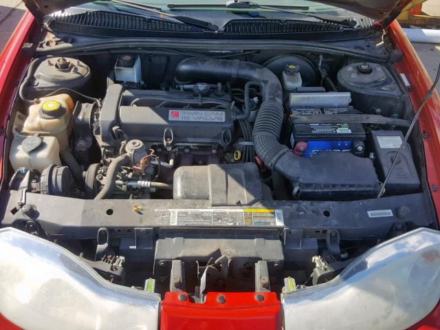 1G8ZY12792Z252967 - 2002 SATURN SC2 RED photo 7