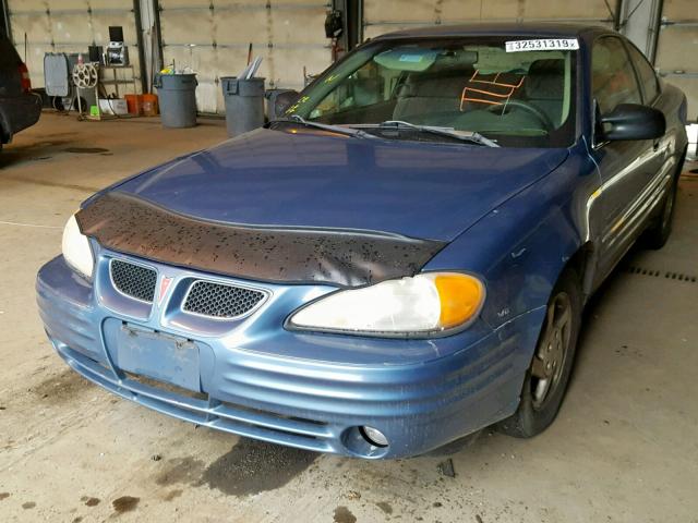 1G2NE12E3XM876137 - 1999 PONTIAC GRAND AM S BLUE photo 2