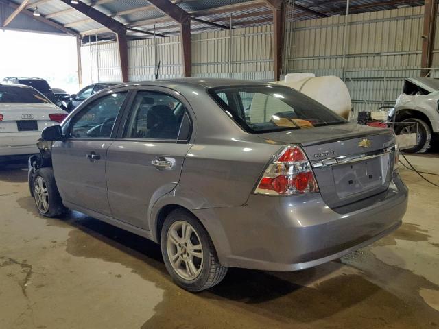 KL1TG56E79B691254 - 2009 CHEVROLET AVEO LT GRAY photo 3