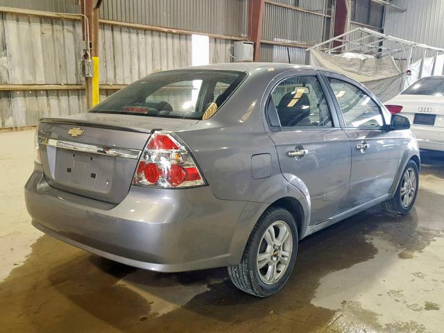 KL1TG56E79B691254 - 2009 CHEVROLET AVEO LT GRAY photo 4