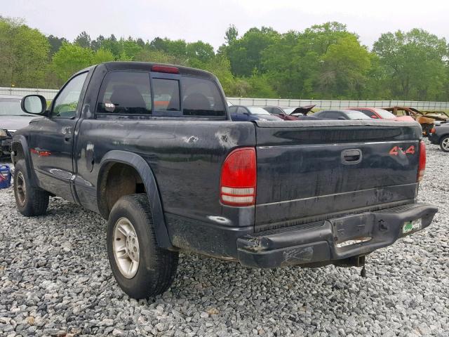 1B7GG26X4WS526381 - 1998 DODGE DAKOTA BLACK photo 3