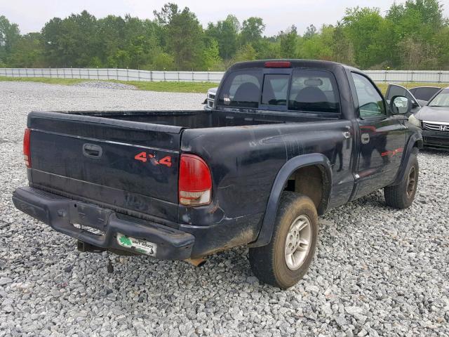 1B7GG26X4WS526381 - 1998 DODGE DAKOTA BLACK photo 4