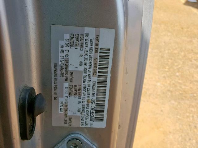 JM1NC25F260116542 - 2006 MAZDA MX-5 MIATA SILVER photo 10