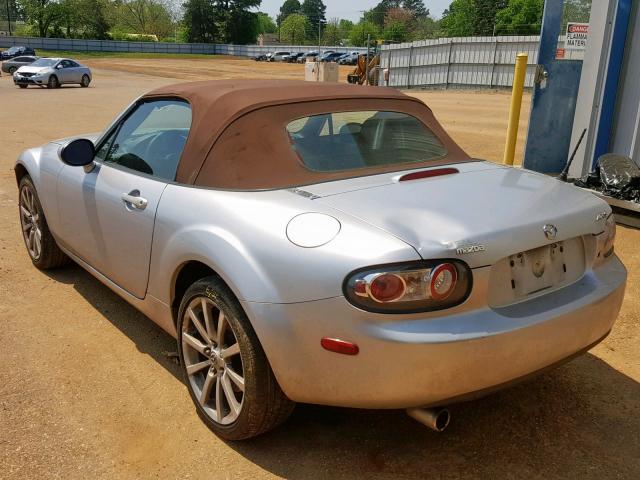 JM1NC25F260116542 - 2006 MAZDA MX-5 MIATA SILVER photo 3