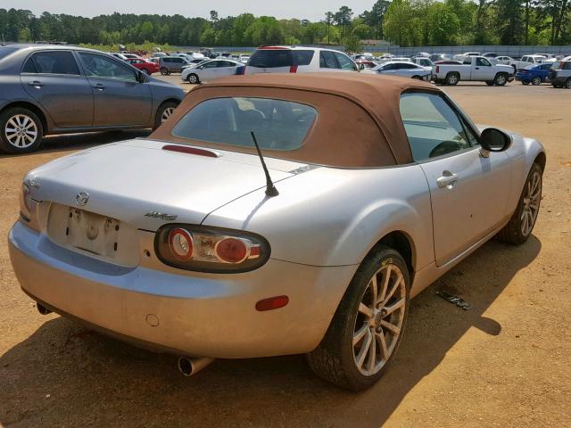 JM1NC25F260116542 - 2006 MAZDA MX-5 MIATA SILVER photo 4