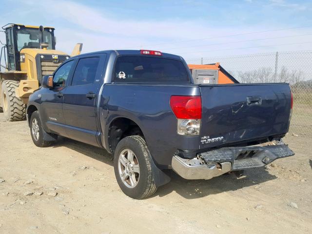 5TBEV54178S476223 - 2008 TOYOTA TUNDRA CRE BLUE photo 3