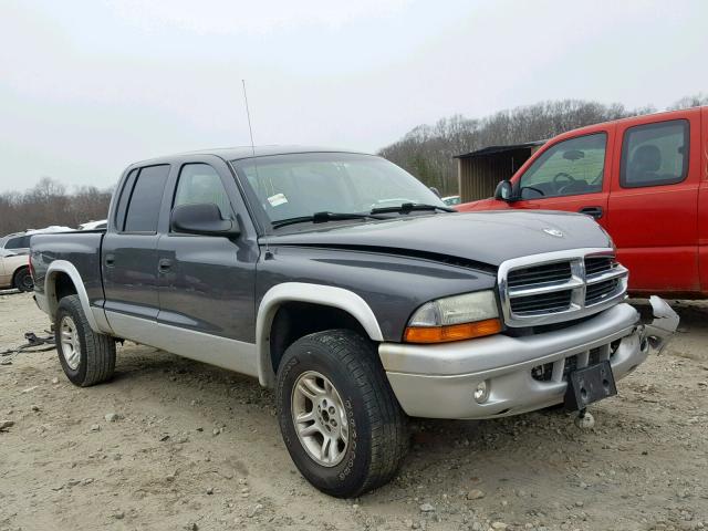 1D7HG48N74S568851 - 2004 DODGE DAKOTA QUA GRAY photo 1