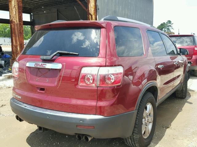 1GKKRPED6BJ165863 - 2011 GMC ACADIA SLE RED photo 4