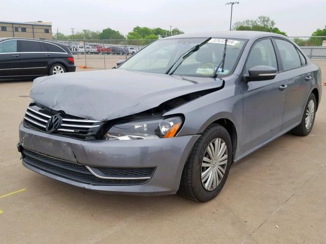 1VWAP7A32EC011165 - 2014 VOLKSWAGEN PASSAT S GRAY photo 2