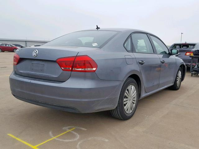 1VWAP7A32EC011165 - 2014 VOLKSWAGEN PASSAT S GRAY photo 4