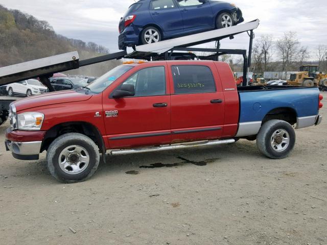 3D7KS29C37G743243 - 2007 DODGE RAM 2500 RED photo 9