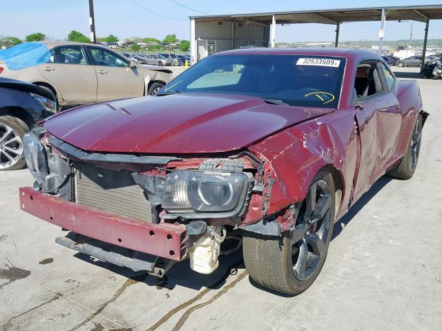 2G1FK1EJ7A9174031 - 2010 CHEVROLET CAMARO SS BURGUNDY photo 2