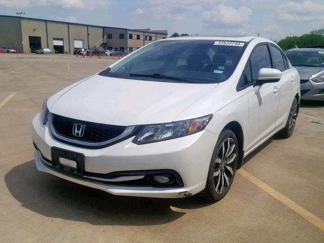 19XFB2F96FE071211 - 2015 HONDA CIVIC EXL WHITE photo 2