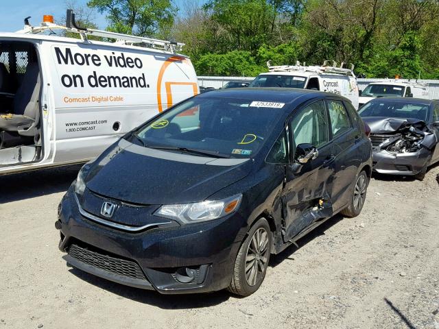 3HGGK5H84FM702135 - 2015 HONDA FIT EX BLACK photo 2