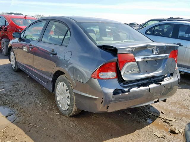 19XFA1F39AE062827 - 2010 HONDA CIVIC VP GRAY photo 3