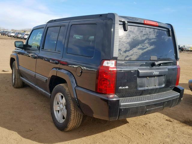 1J8HG48K47C651046 - 2007 JEEP COMMANDER BLACK photo 3