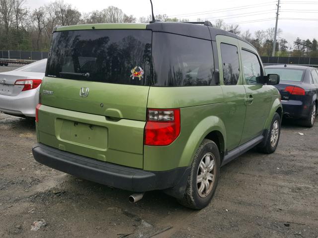 5J6YH28746L006703 - 2006 HONDA ELEMENT EX GREEN photo 4