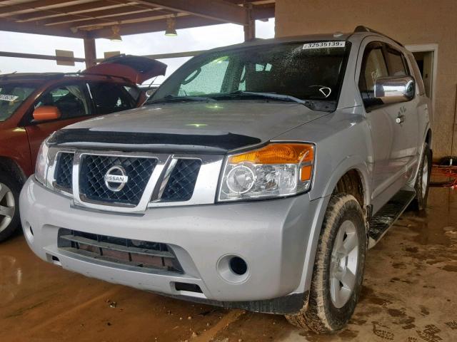 5N1AA0NC7BN615893 - 2011 NISSAN ARMADA SV SILVER photo 2