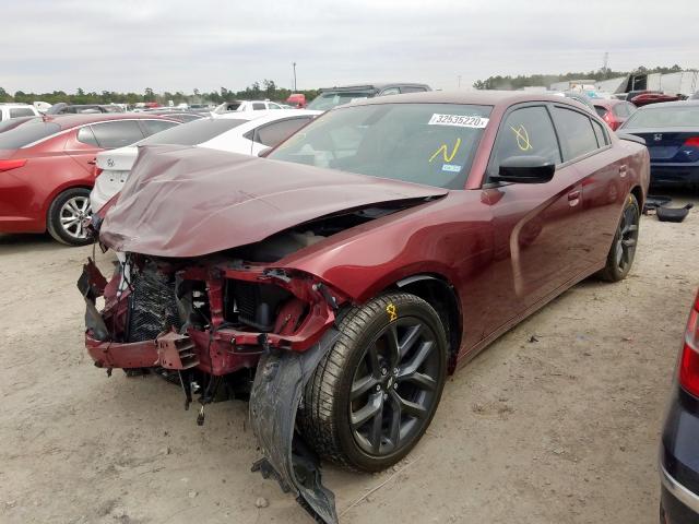 2C3CDXBG5KH603372 - 2019 DODGE CHARGER SXT  photo 2