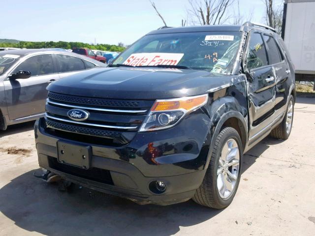 1FM5K7F85FGA63953 - 2015 FORD EXPLORER L BLACK photo 2