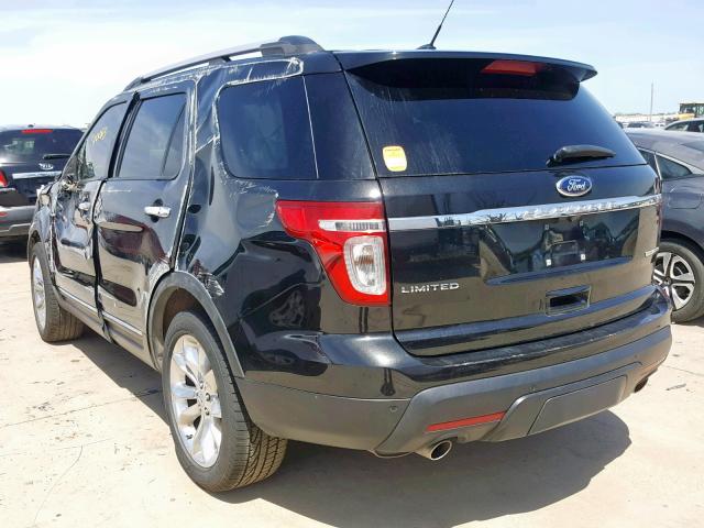 1FM5K7F85FGA63953 - 2015 FORD EXPLORER L BLACK photo 3