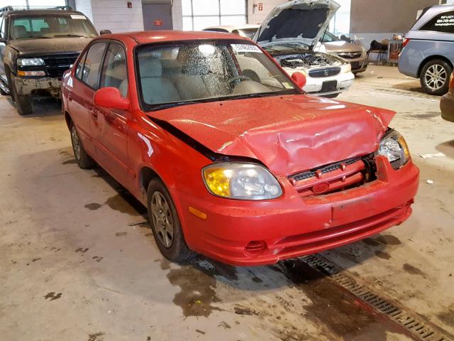 KMHCG45C05U641907 - 2005 HYUNDAI ACCENT GL RED photo 1