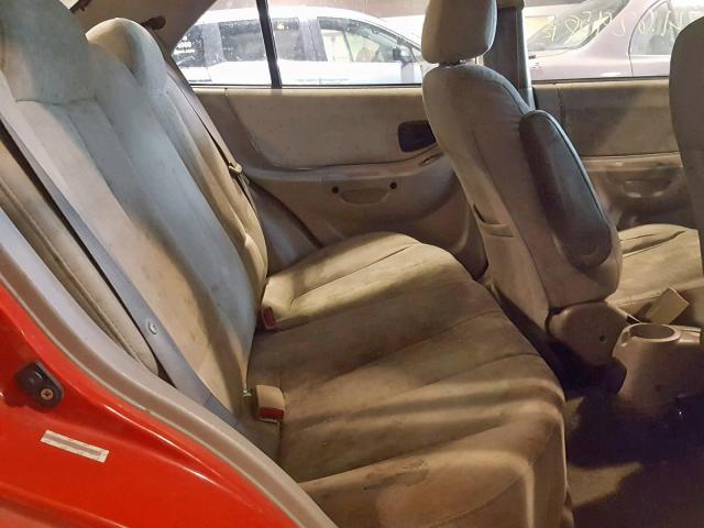 KMHCG45C05U641907 - 2005 HYUNDAI ACCENT GL RED photo 6