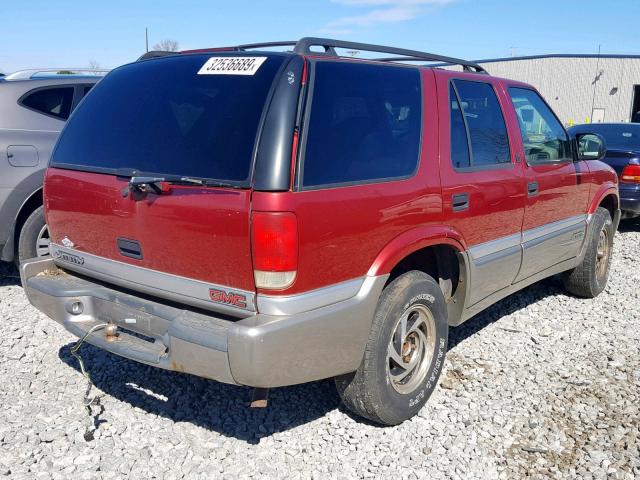 1GKDT13W9Y2130359 - 2000 GMC JIMMY / EN RED photo 4