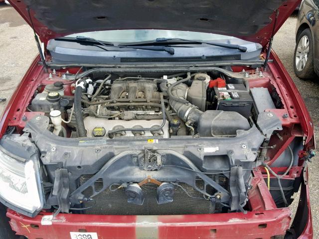 1FAHP24W08G187306 - 2008 FORD TAURUS SEL MAROON photo 7