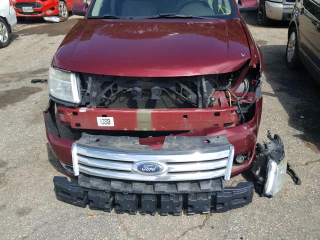 1FAHP24W08G187306 - 2008 FORD TAURUS SEL MAROON photo 9