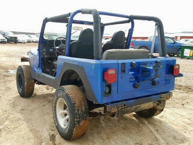 1J4FY19P9RP473287 - 1994 JEEP WRANGLER / BLUE photo 3