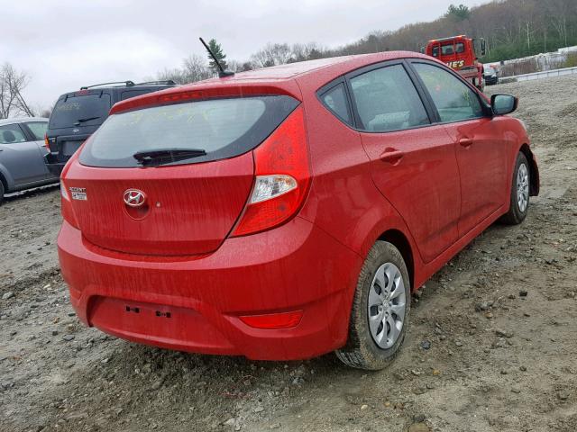 KMHCT5AE4HU337508 - 2017 HYUNDAI ACCENT SE RED photo 4