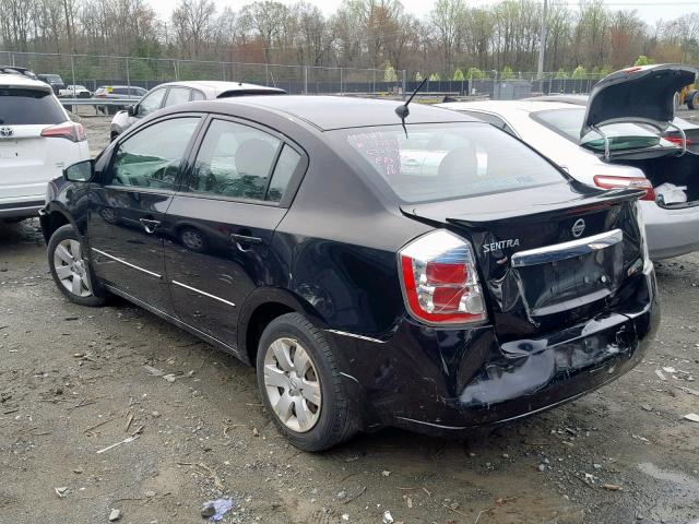 3N1AB6AP2CL632540 - 2012 NISSAN SENTRA 2.0 BLACK photo 3