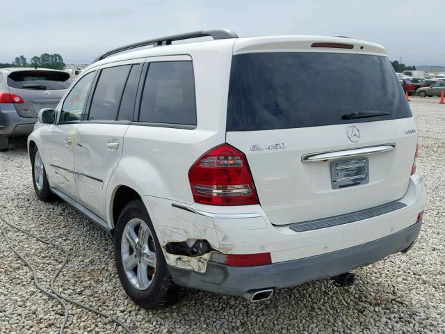 4JGBF71E78A367361 - 2008 MERCEDES-BENZ GL 450 4MA WHITE photo 3