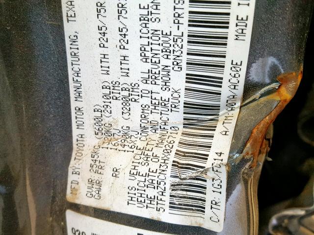 5TFAZ5CN3HX026710 - 2017 TOYOTA TACOMA DOU SILVER photo 10