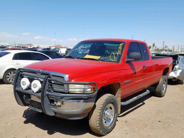 1B7KF236XXJ630051 - 1999 DODGE RAM 2500 RED photo 2