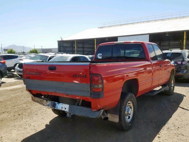 1B7KF236XXJ630051 - 1999 DODGE RAM 2500 RED photo 4