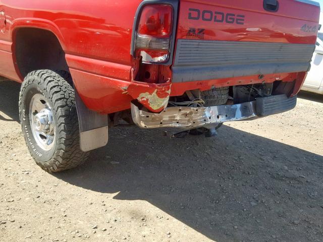 1B7KF236XXJ630051 - 1999 DODGE RAM 2500 RED photo 9