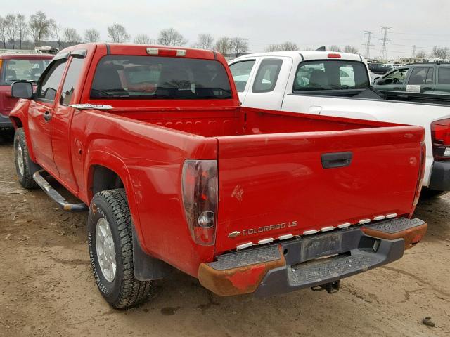 1GCDT196558186990 - 2005 CHEVROLET COLORADO RED photo 3