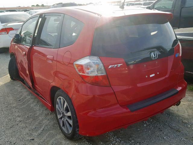 JHMGE8H58CC016737 - 2012 HONDA FIT SPORT RED photo 3