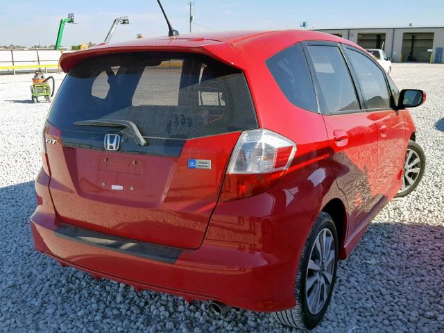 JHMGE8H58CC016737 - 2012 HONDA FIT SPORT RED photo 4