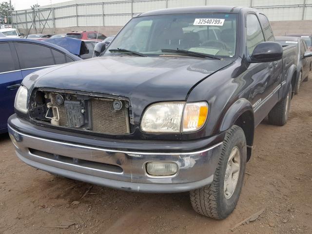 5TBBT4810YS035658 - 2000 TOYOTA TUNDRA BLACK photo 2