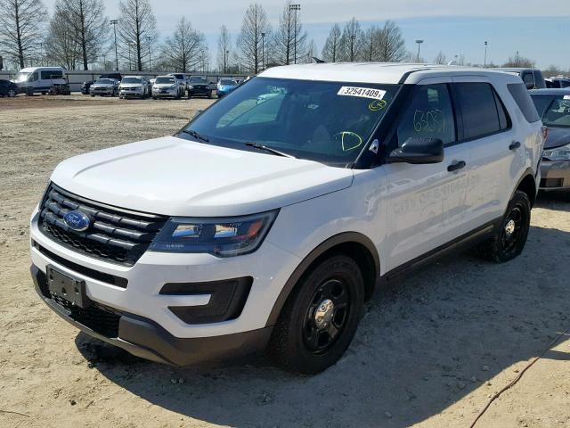 1FM5K8AR6HGC26134 - 2017 FORD EXPLORER P WHITE photo 2