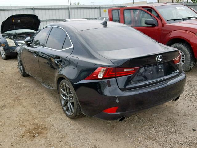 JTHBF1D29E5001620 - 2014 LEXUS IS 250 BLACK photo 3