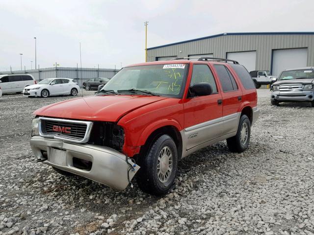 1GKDT13W0X2524380 - 1999 GMC JIMMY RED photo 2