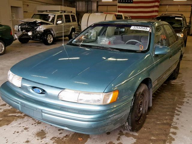 1FACP52U1PG251803 - 1993 FORD TAURUS GL GREEN photo 2